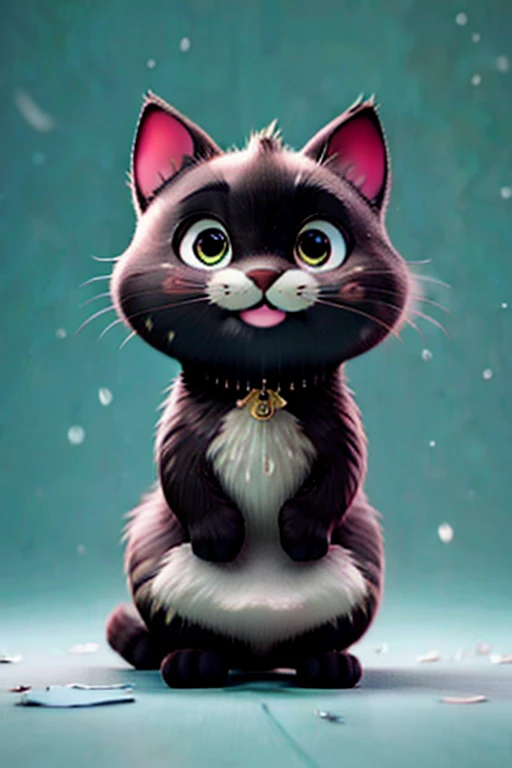 1 black kitten、Tears flowing