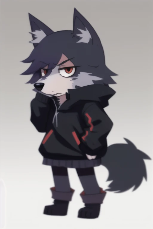 wolf mascit chibi simple