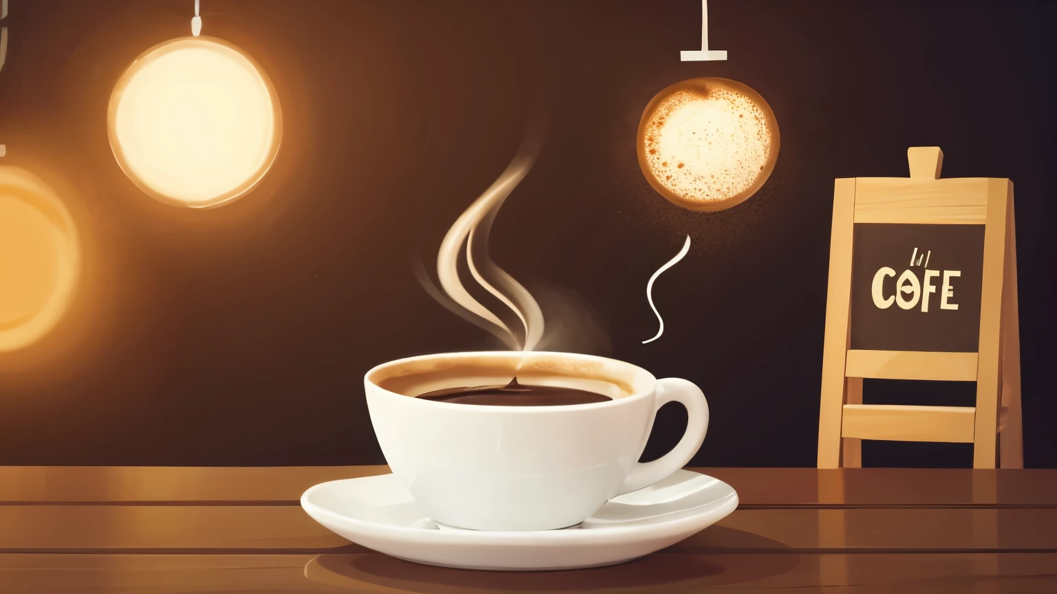 Cafe coffee Healing An illustration Emotional