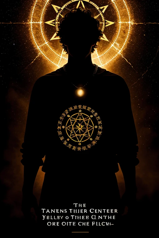 The cover could feature the protagonist at the center, chains breaking away, with ancient symbols glowing around him. The background fades from pitch black at the edges to a faint light source near the center. The author’s name at the bottom, in a clear, straightforward font.