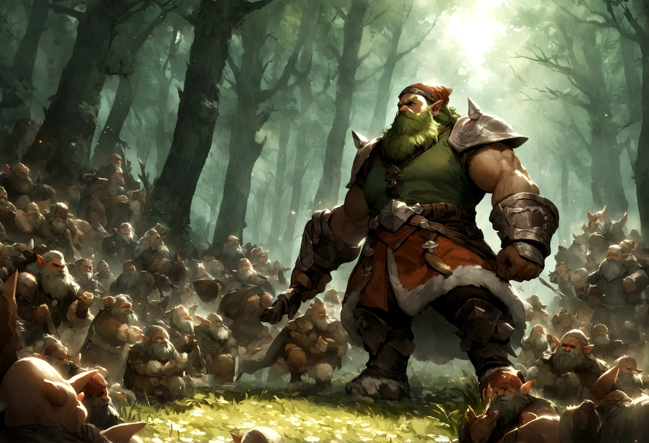 War between Dwarves and Orcs in the Forest、Thousands of Dwarves