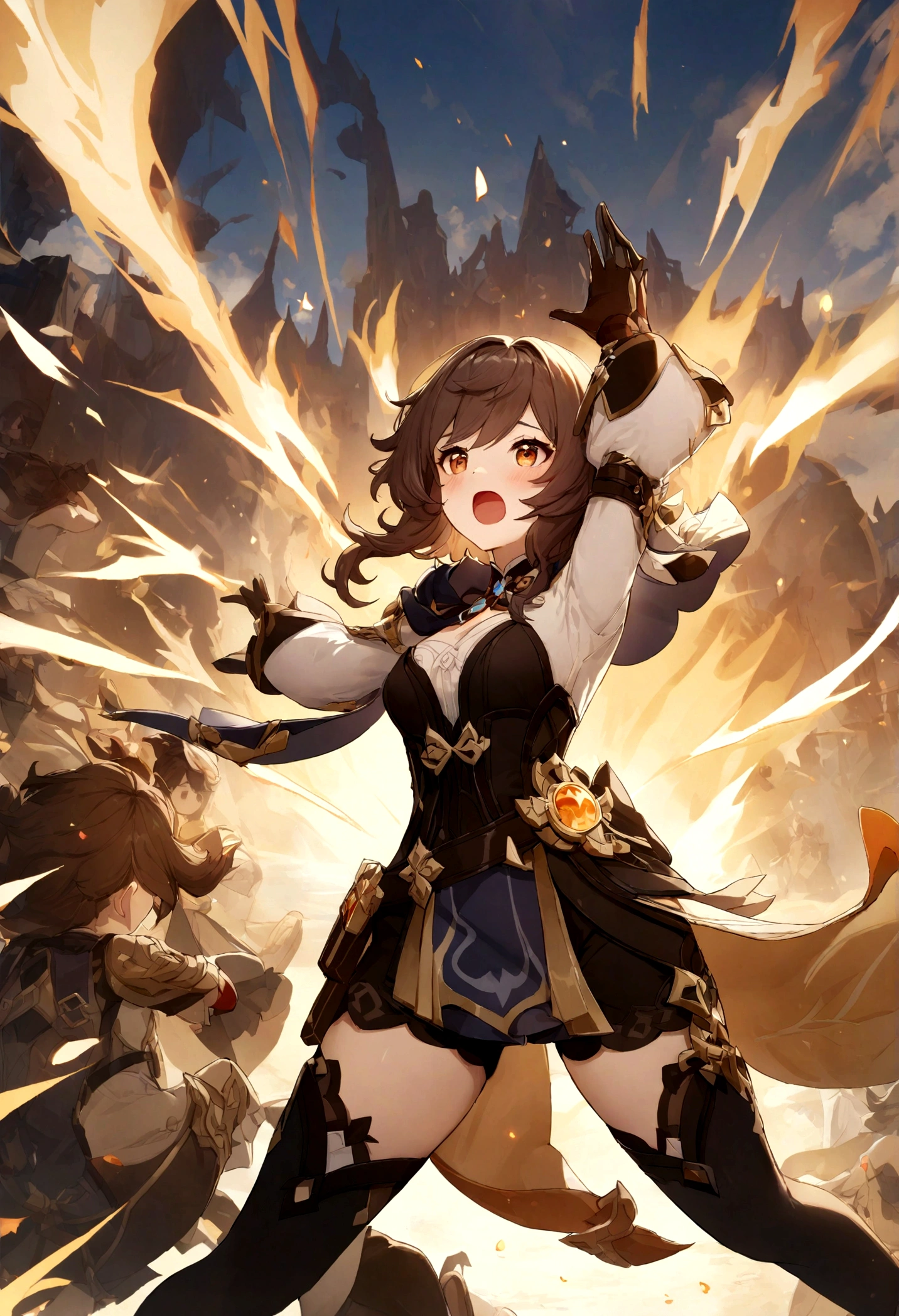 Genshin Impact,girl,Battle Scenes,cute,commit