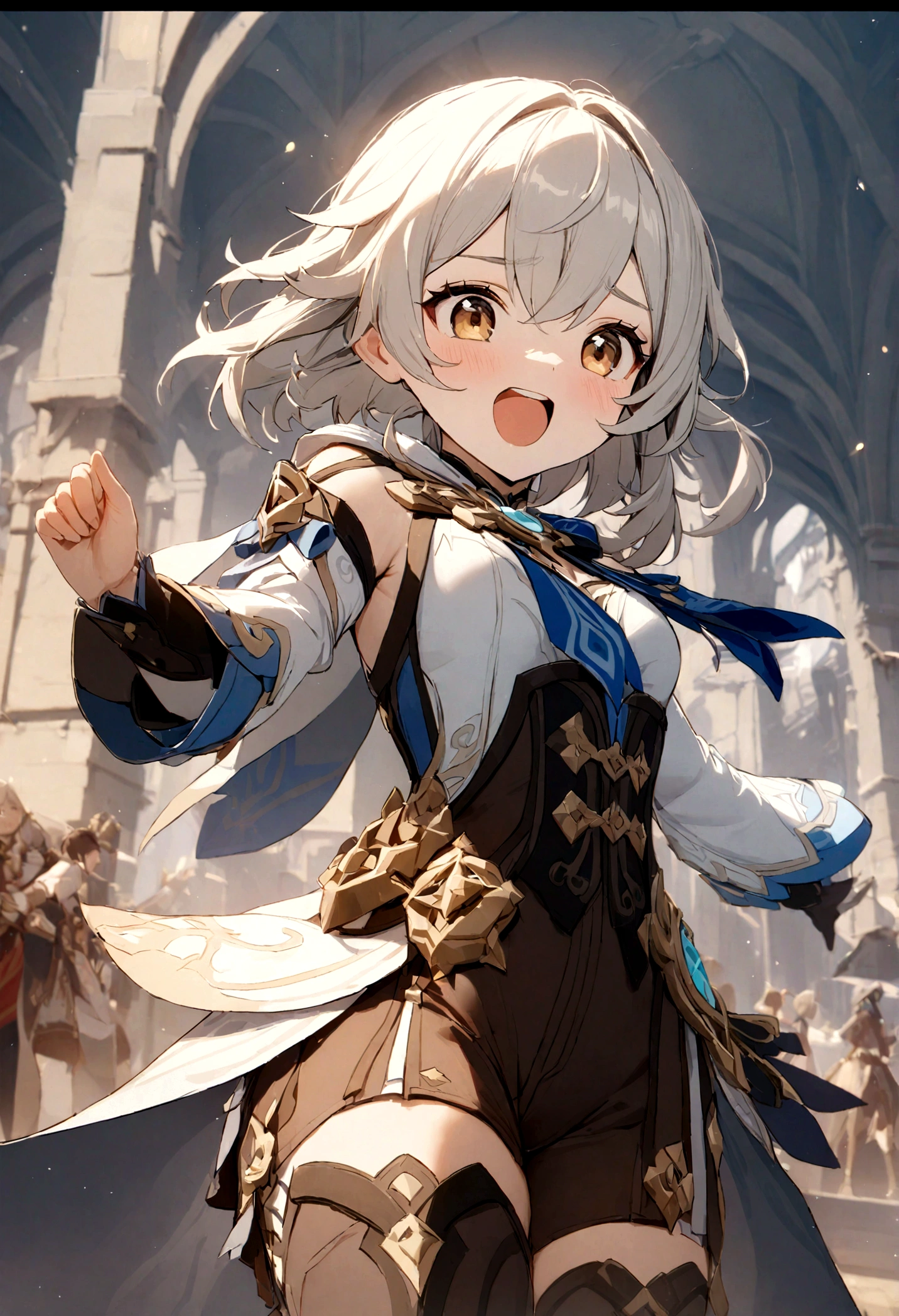 masterpiece,8K,Genshin Impact,girl,Battle Scenes,cute