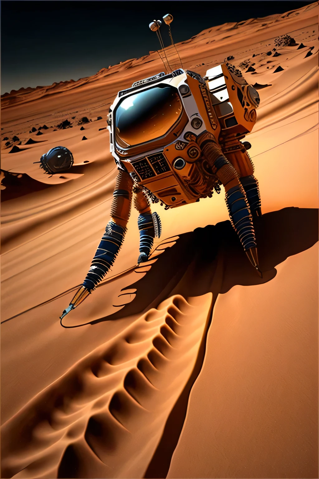 Space Exploration Sampling Vehicle,On Mars,Visual Sensing,Track movement,Grasping claw