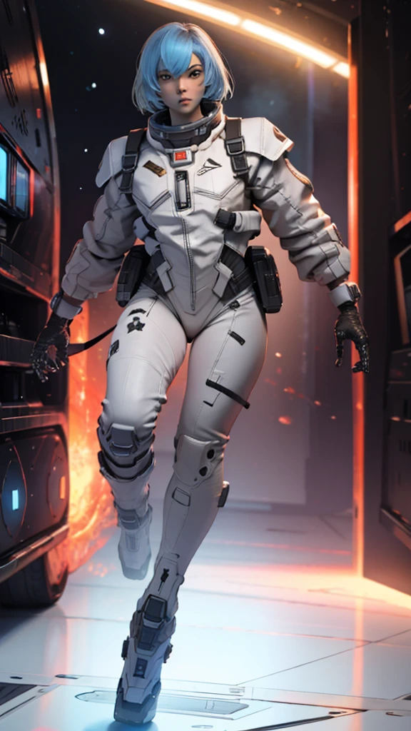 Full body of a grisly is space soldier characters designe