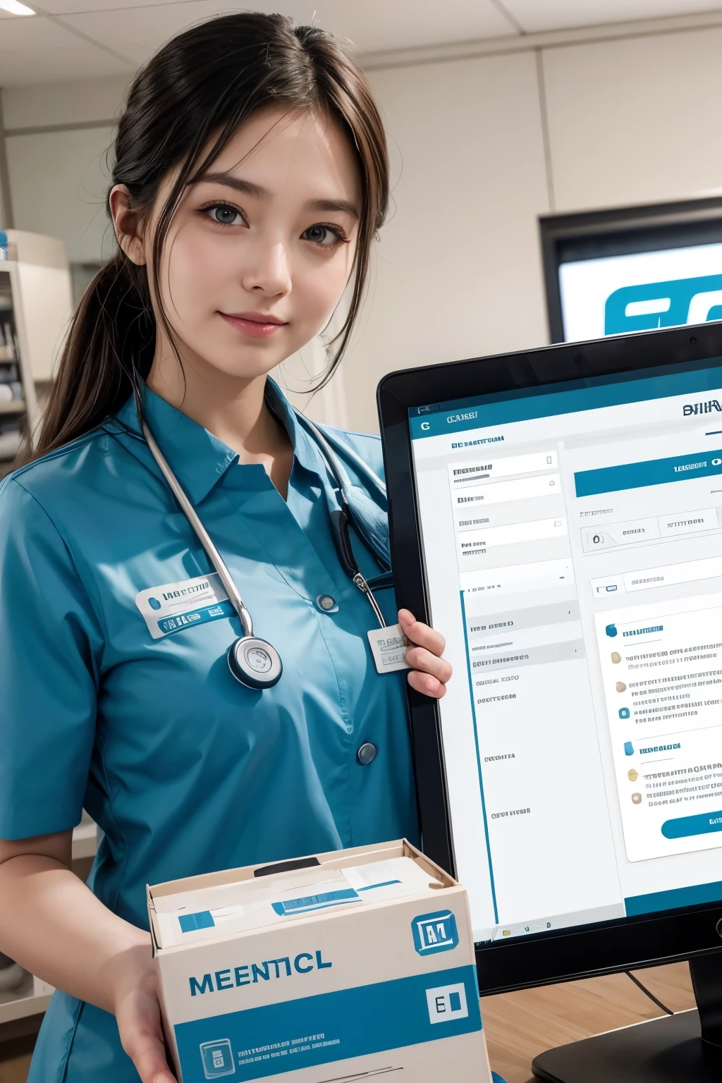Make a logo for a clinical uniform store with the name MEDICSTYLE