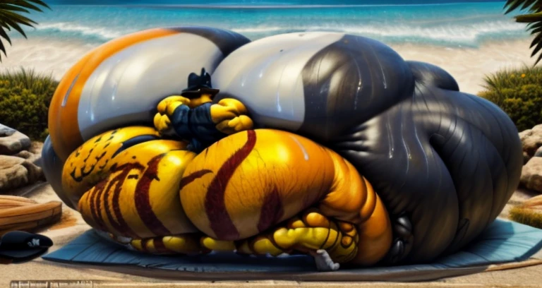 4k, high resolution, best quality, perfect lightning, perfect, solo, anthro, young, boy,golden yellow wolf:2.0, furry body, (fluffy mane:1.2), fluffy tail, male, adult, (bulky2:0, thick muscles2:0, huge muscles:2.0, hyper muscles:2.0), (thick biceps, veiny biceps, broad shoulders:2.0), (thick legs, thick calves:1.1), (digitigrade legs, 4 toes:1.2), perfect colors, (photorealistic fur, detailed fur, epic, masterpiece), (suggestive posing:1.2), (seductive smile, lustful grin 1.3), detailed beach,detailed wolf eyes:2.0, by k0suna, by darkgem,nipple ring,hyper arms:2.0,veins,golden yellow fur,hyper butt:2.0,hyper paws:2.0,standing,thick legs,thick butts:2.0,sweat body:2.0,massive butt:2.0,black hat,hyper ass:2.0,huge ass,long legs,juicy butt:2.0,butt like a wall:2.0,fat butt,butt fill most of picture:2.0,fat legs,extremely hyper butt:2.0,focus on butt:0.4