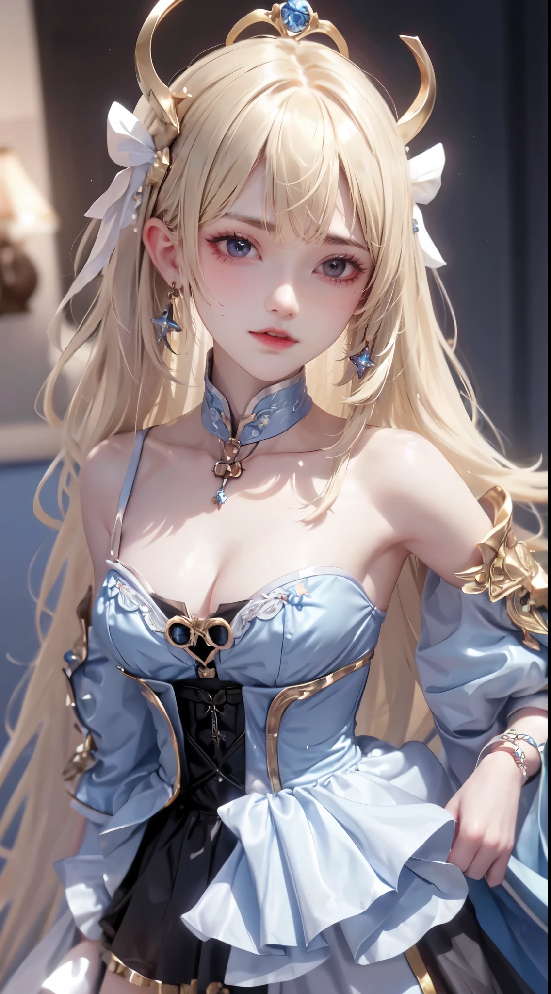 Blonde、Drill Hair、Blue Eyes、Girl