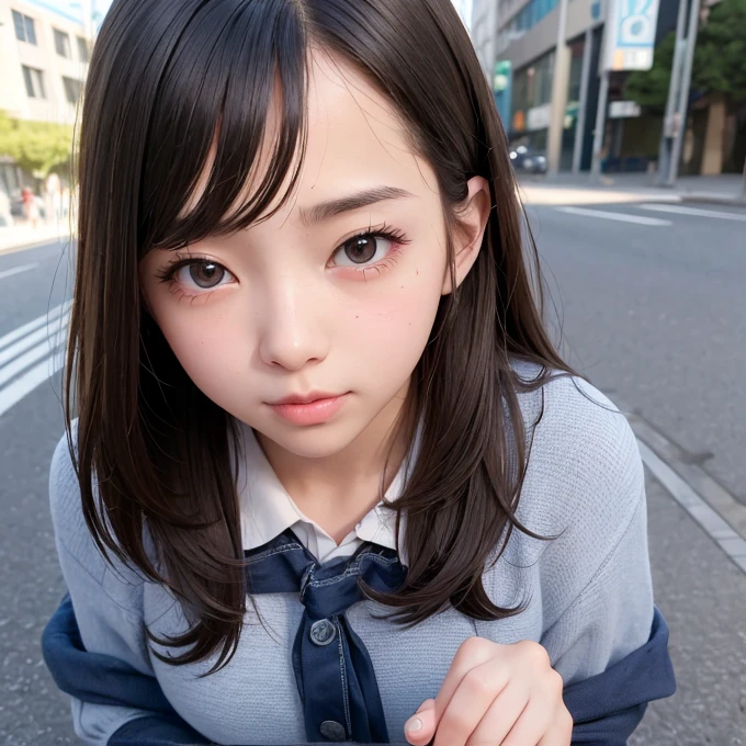 (best quality, masterpiece, ultra highres, ultra-detailed),(high school girl sucks PENIS naughtily),tween,cute,detailed face,fullbody,at street,tokyo,