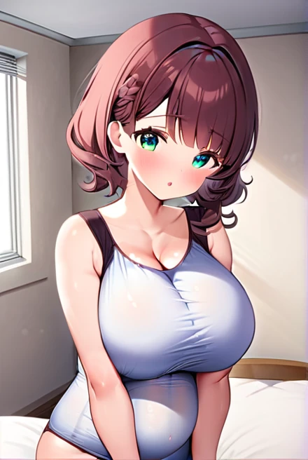 Pregnant woman, pregnant belly, multiple births, swimsuit, big breasts