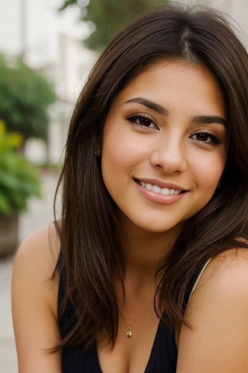 cute beautiful brunette hispanic