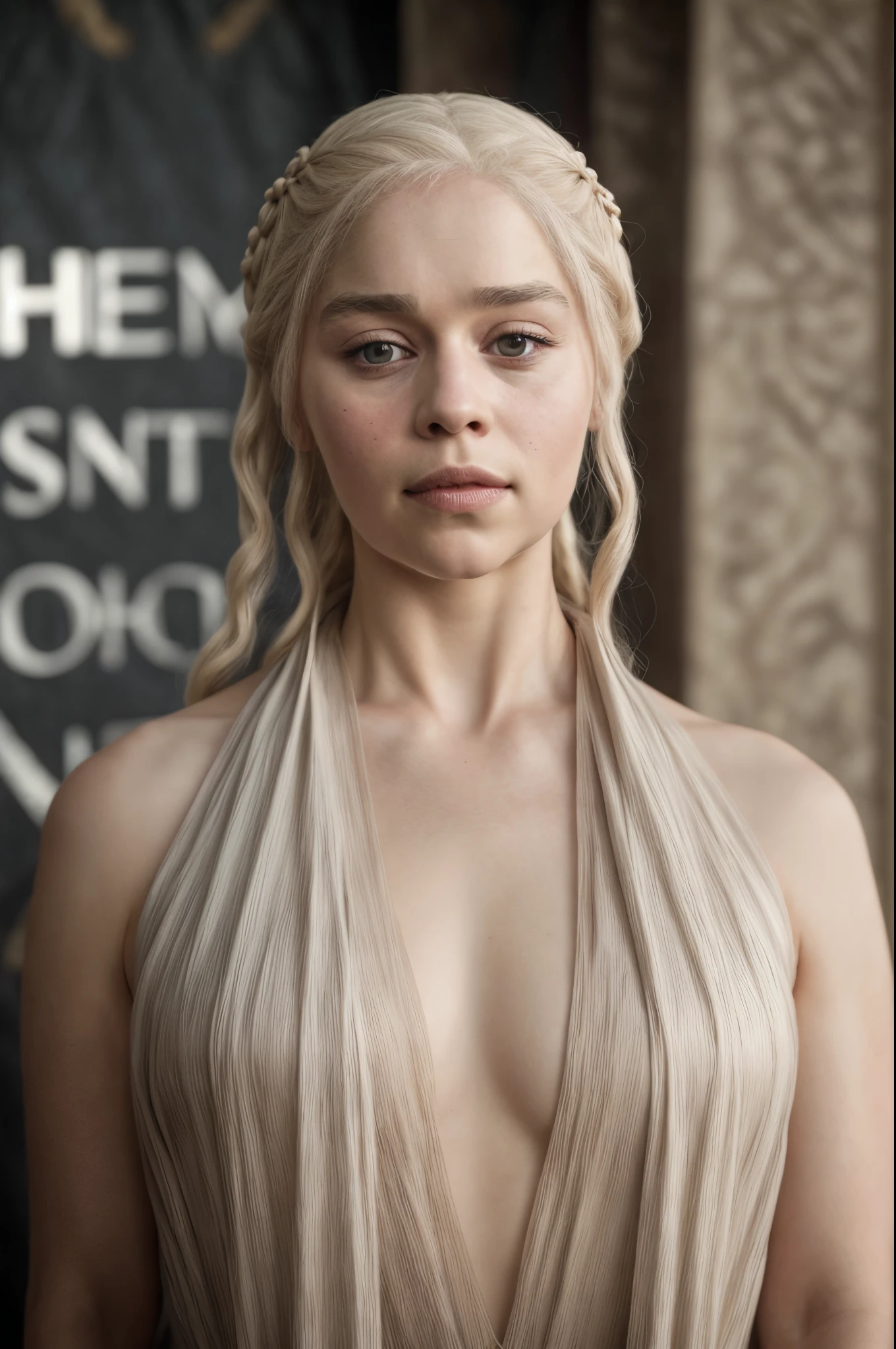 masterpiece, stunning portrait photo of khls woman, sleeveless, erotic costumes, sensual satin dress, game of thrones inspired costumes, 
  