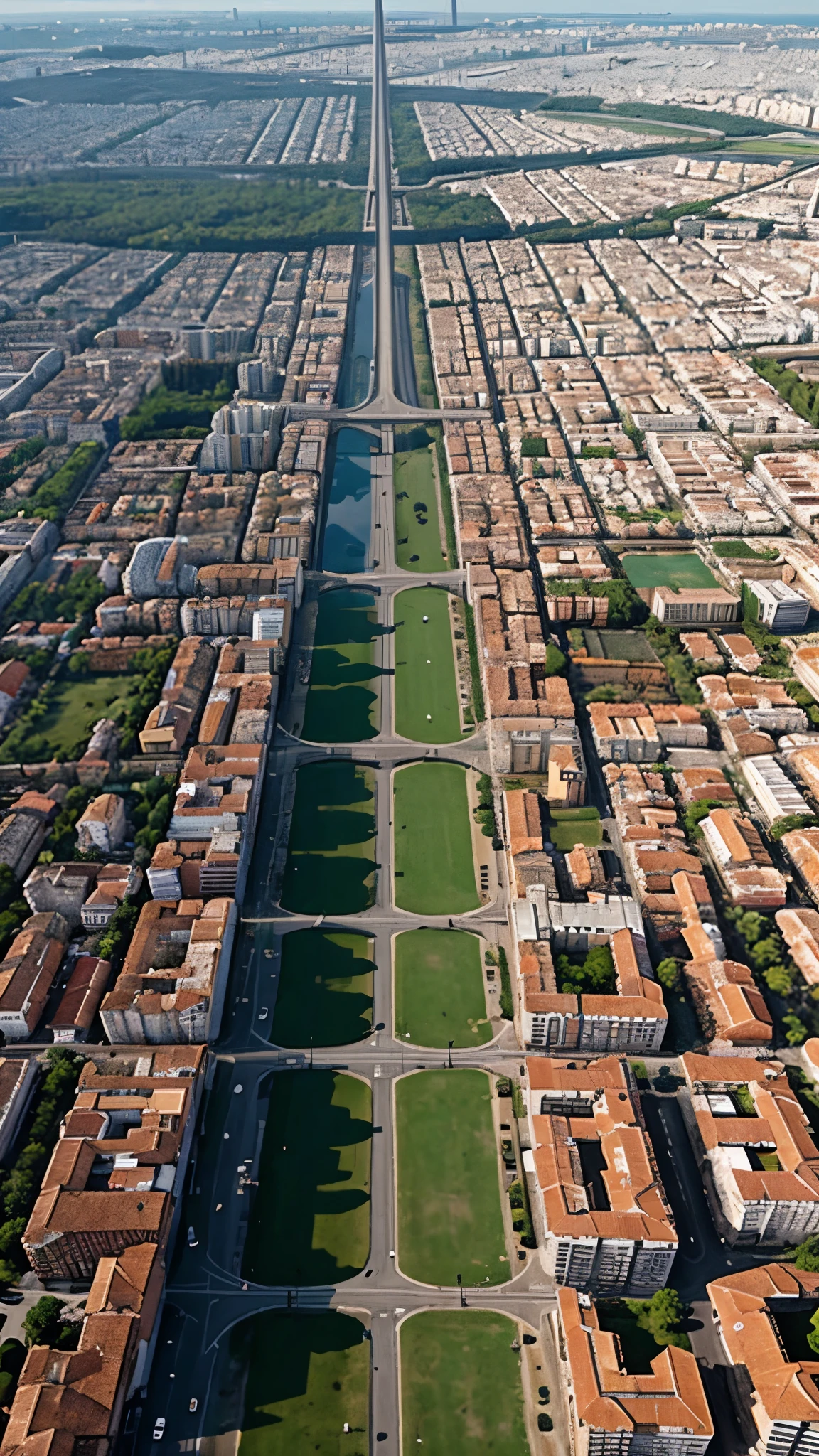 Una ciudad de dos formas uno antes de la destrccuin y el otro en la apocalipcis