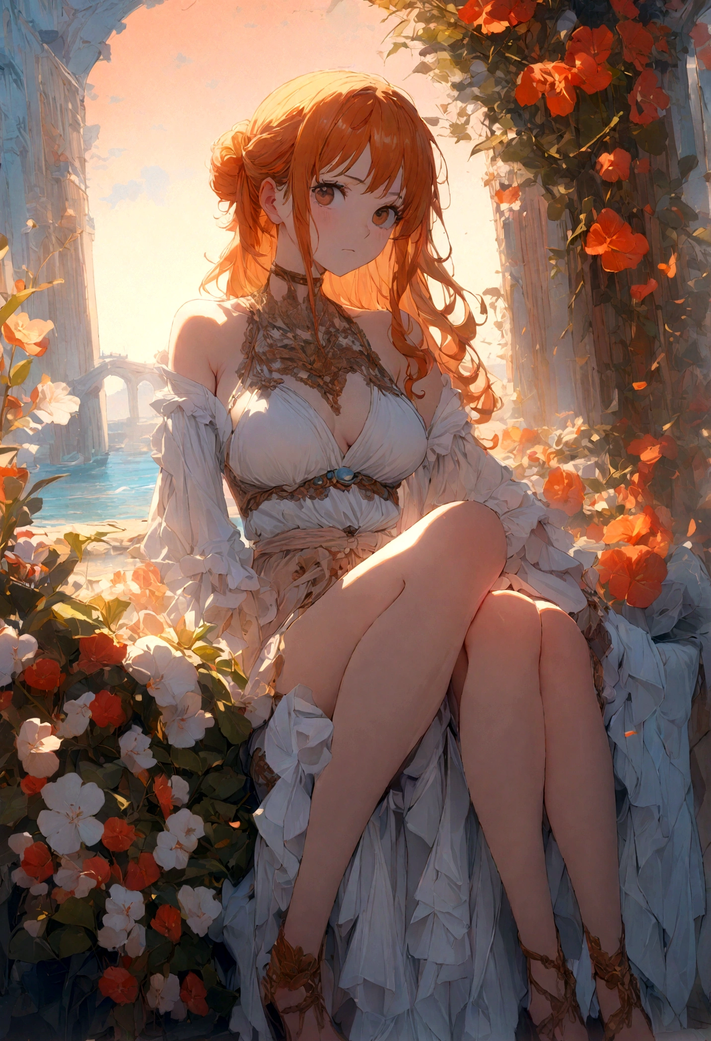 (8k, highest quality, masterpiece: 1.4), Super detailed, highest quality, Ultra-high resolution, (Very detailed,High definition 16K), ONE PIECE, Nami