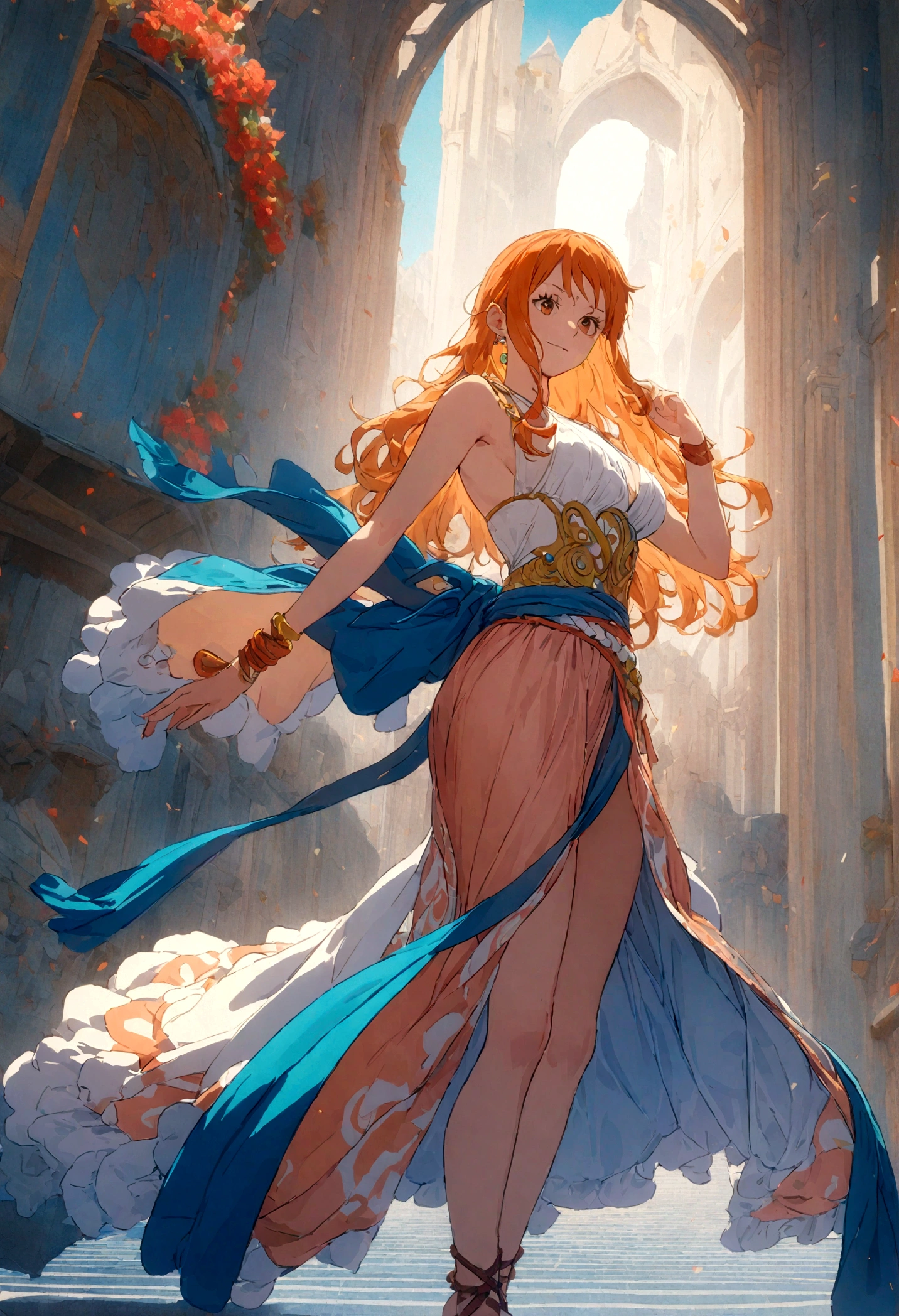 (8k, highest quality, masterpiece: 1.4), Super detailed, highest quality, Ultra-high resolution, (Very detailed,High definition 16K), ONE PIECE, Nami