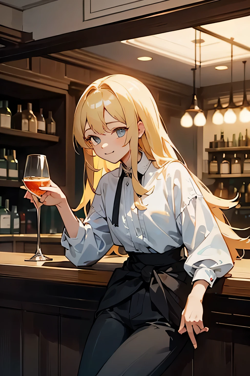 zori,glass,Long-haired girl,Vacated,Light,HD beauty CG