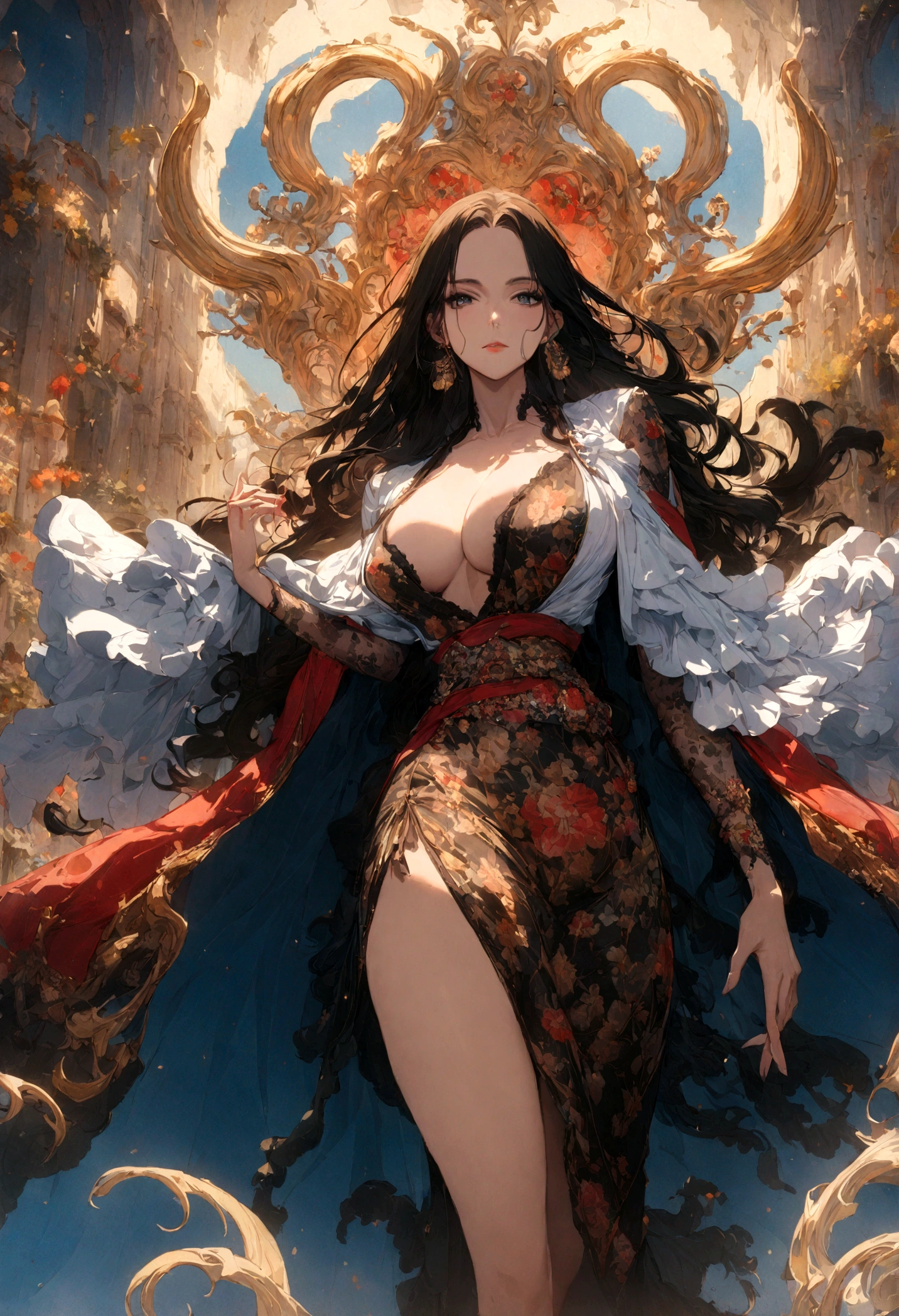 (8k, highest quality, masterpiece: 1.4), Super detailed, highest quality, ONE PIECE, Boa Hancock
