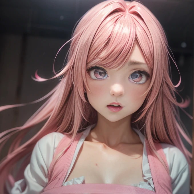 Anime-style expression,Eyes glowing pink,In the photo彼女の目にハイライトはありません.The girl in the photo is hypnotized,Half-open mouth,Similar to You'suffocate again,In the photo, she seems stunned.,Busty woman posing for a photo,Perfect expression,Likely to burst,Your breasts will get bigger,huge ,(()A lewd tattoo is carved into the cleavage,My breasts are getting bigger,Big Boobs)),Camel Toe、hugeなシジュウカラ、Nipple Puffs、Cleavage、Plump、Super big breasts、Super big butt