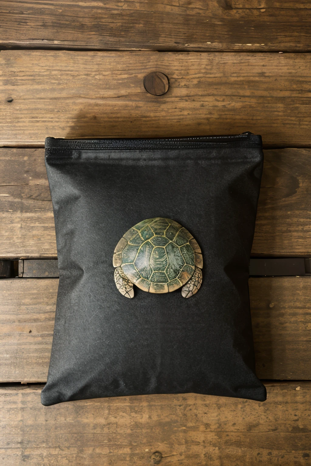 a toothbag with texture of oldman/turtle skin 