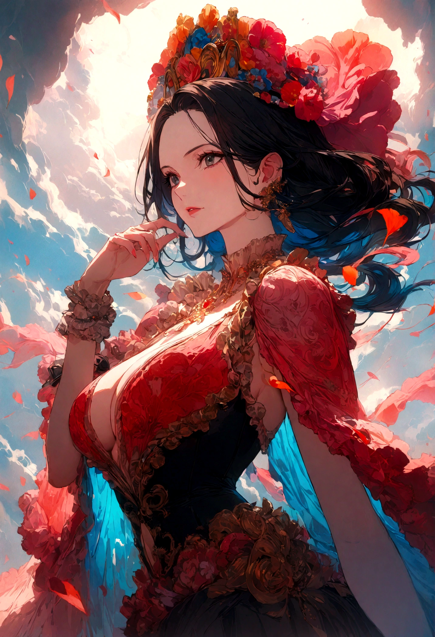 (8k, highest quality, masterpiece: 1.4), Super detailed, highest quality, ONE PIECE, Boa Hancock