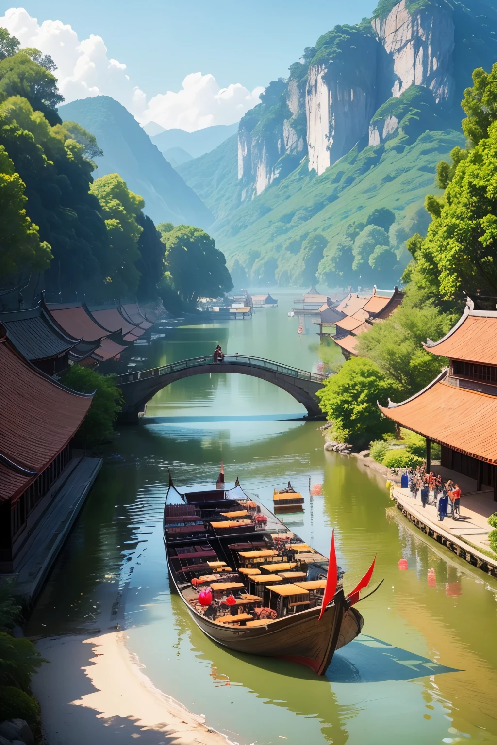1.Generate a Dragon Boat Festival congratulations picture。
2.The image style should be related to the real estate industry。
3.The overall picture should be dominated by warm and bright colors，Give people a warm and pleasant feeling。
4.Leave a blank space in the middle of the image，Used to place text or other elements。
5.Add traditional elements of the Dragon Boat Festival，Such as rice dumplings and dragon boats，to enhance the festive atmosphere。