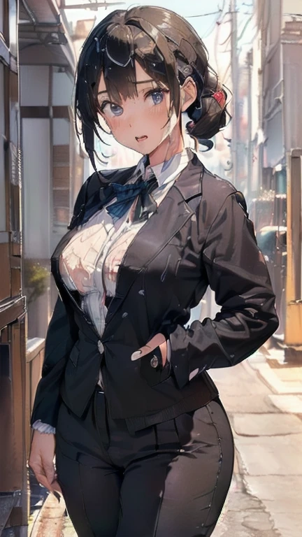 {{{{Ultra High-resolution gravure of neat wealthy virgin Girl Wear a school girl jh}}}},{{Extremely detailed}},{{{{{The neat wealthy virgin Girl is secretly invited to street, late at night, Forcibly injected with sexy hormones, when she sits at the street, gets her hair cut in the most appropriate way, she will look the most beautiful ever, rain soaked wet, As soon as she sits down, she is inserted from below, experience sex for the first time, she is getting first climax, she gets even more of a woman's face, dye her cheeks and integrated her face beautiful small, thick lips, getting more and more attractive girlfriend}}}}},{{{{{The best shiny and beautiful black bangs hairstyles along the face for a small face effect arranged in a pretty, girlish}}}}},{{{{{Now the prettiest girl in her history, she has a confident and debauched look on her face, most adorable and loveliest M-shape Enchanting thick gross lips neat girl with shoulder that suddenly become slender, Too beautiful nape of the long neck, Glow shining brightness in her Eyes, Clear and smooth skin, getting rounder and rounder breasts, too girlish appearance in this high-definition photo}}}}}