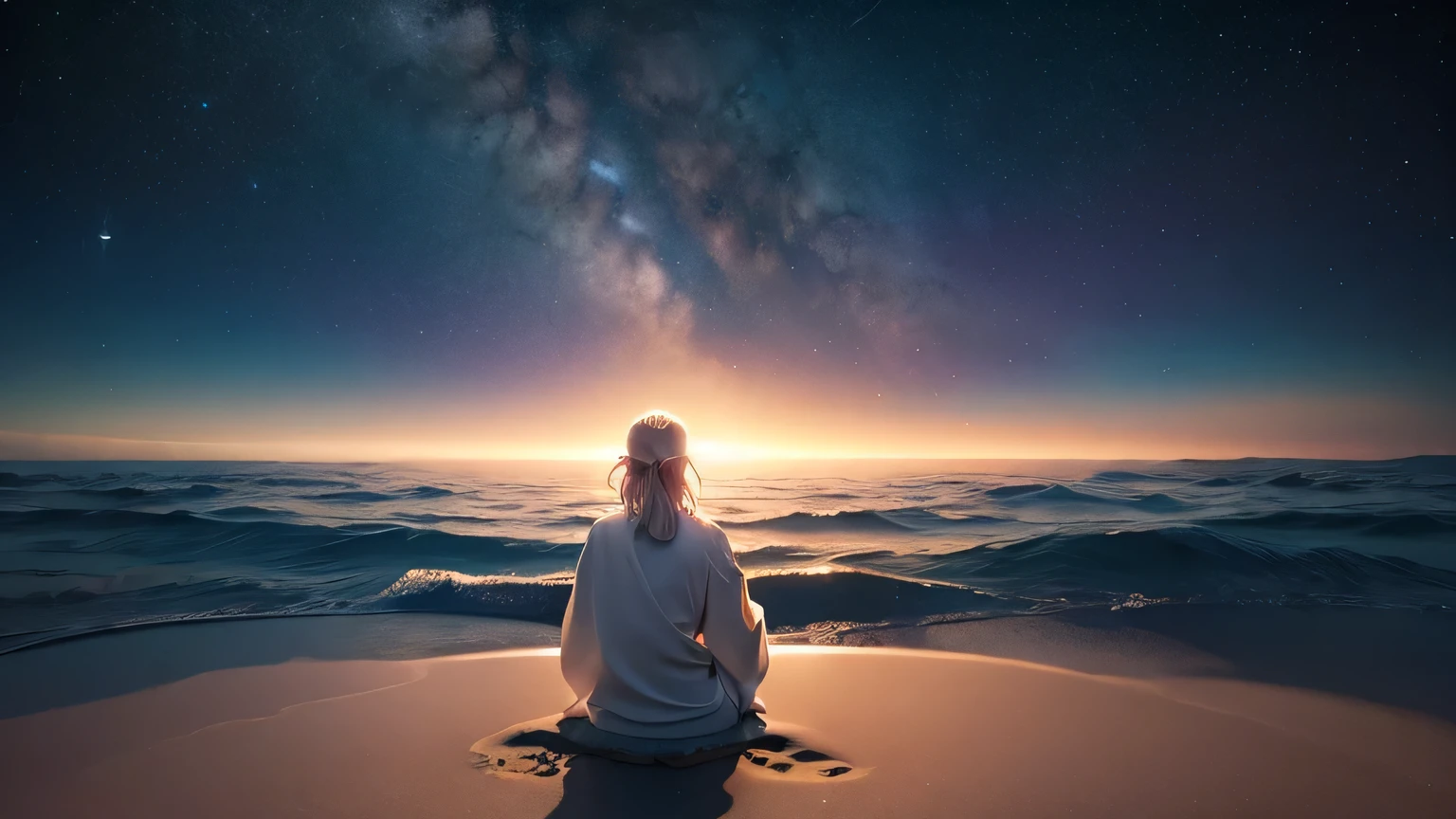 With the Jedi、Meditate deeply on distant worlds.、Embark on a space meditation journey. Imagine a serene landscape with a beautiful ocean as far as the eye can see.., Reflecting the shining moon in the night sky. The air is like a Jedi, An otherworldly serenity。, Wearing a robe that ripples like the surface of water, Finding quiet in a vast space.
Jedi sitting in classic meditation pose, The ocean world spreads out below., Revealing the gentle ebb and flow of alien tides. The soft glow of a distant galaxy lights up the atmosphere, Casting a fantastic hue on the horizon.
Learn about the Jedi's connection to the Force, In harmony with the earth'Renewable Energy. Witness the rhythmic movements of the Jedi'Breathing in sync with the gentle movements of the alien ocean。. Subtle details like the intricate design of a Jedi's lightsaber, Resonate with the heavenly beauty of your surroundings, Add layers for visual appeal. Rear View Immerse yourself in this enchanting meditative experience。, Where the silence of the Jedi reflects the silence of another dimension.. In this video、Explore a deep connection to the Force and the cosmic wonders of an unknown planet。, A unique and immersive journey into the essence of meditation."