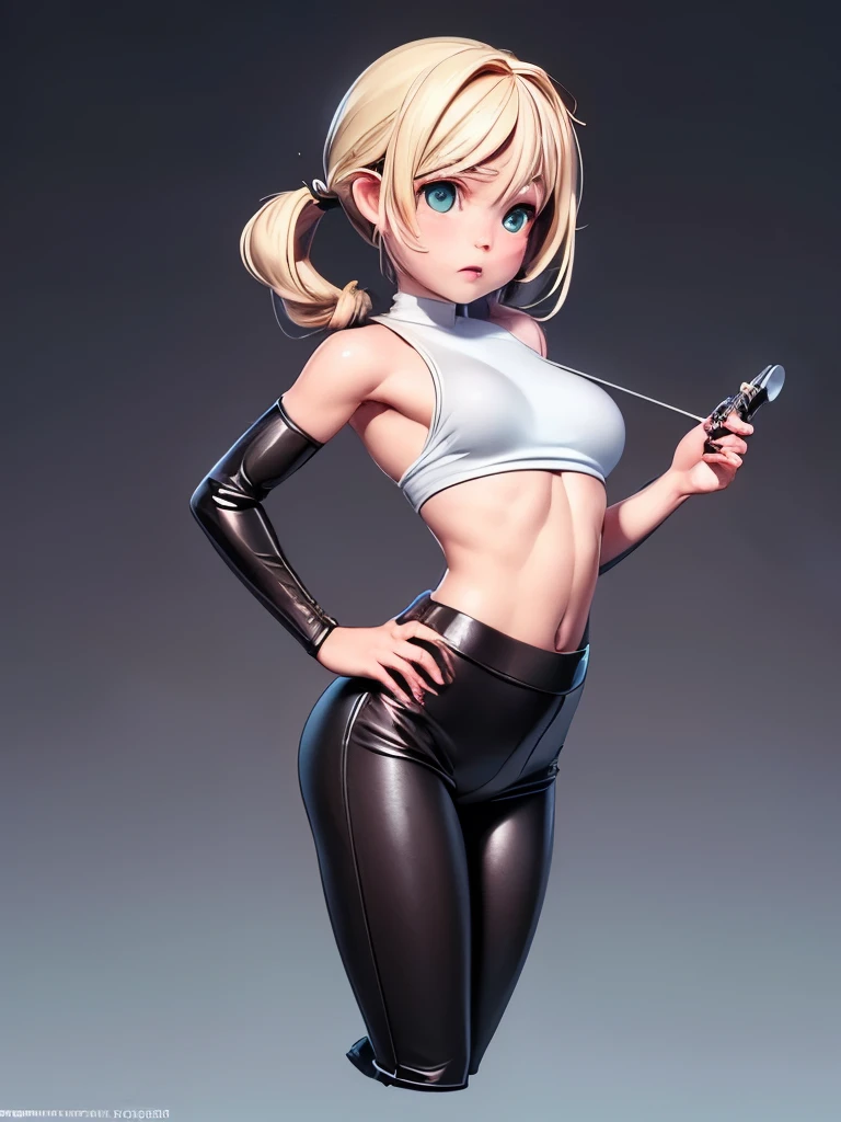(masterpiece、最high quality、最high quality、Official Art、Beautiful and beautiful:1.2)、(One girl:1.3)Hatsune Miku、Twin tails,Beautiful breasts,realism, Realistic photos ((whole body:1.4)), ( 20-year-old) ((In the photo studio)), ((Simple Background:1.3)), ([Front pose|Profile Pose]:1.38), (face looking at viewer:1.4), ((Wavy blonde hair, (Shoulder length:1.4))), ((Highly detailed CG Unity 8k wallpaper)), (best high quality real texture skin:1.3, Woman with velvety skin:1.33), ((best high quality real texture hair)), Photos of the most beautiful works of art in the world, Professional and majestic (photo shoot：Steve McCurry), 8K Ultra HD, Digital SLR, Soft lighting, high quality, Fujifilm XT3 Sharp Focus, 5 ....6, dramatic, (Anatomically correct, perfect proportions), ((Perfect hands:1.2)), (([Tight sleeveless ((Sport crop top))|Long Tight, ((Low waist)) Leather pants]:1.45, [green|pink]:1.45)), (Super beautiful face: 1.3), ((Perfect female body:1.4)), ((A beautiful girl with long legs and a good figure:1.38)), ((Shapely, Thick thighs:1.35)), pretty girl, ((Firm and ample breasts)), (The most absurd nature perfect eye:1.25), ((Super beautiful cute sharp face)), (明るいgreen白い顔色), ((Clear and unblurred、Perfectly rounded and realistic brown_eye:1.2), Extreme Detail:1.1), ((Detailed pupils:1.2)), ((Detailed and symmetrical lips:1.3)), pink_lipstick, ((Professional Studio Lighting, eye, Body and face lighting:1.3)), ((Zoom out the camera:1.5)), (whole bodyが見える, All limbs fully visible), (Perfect Posture, upright, have confidence), telescope lens, (The most absurd nature),