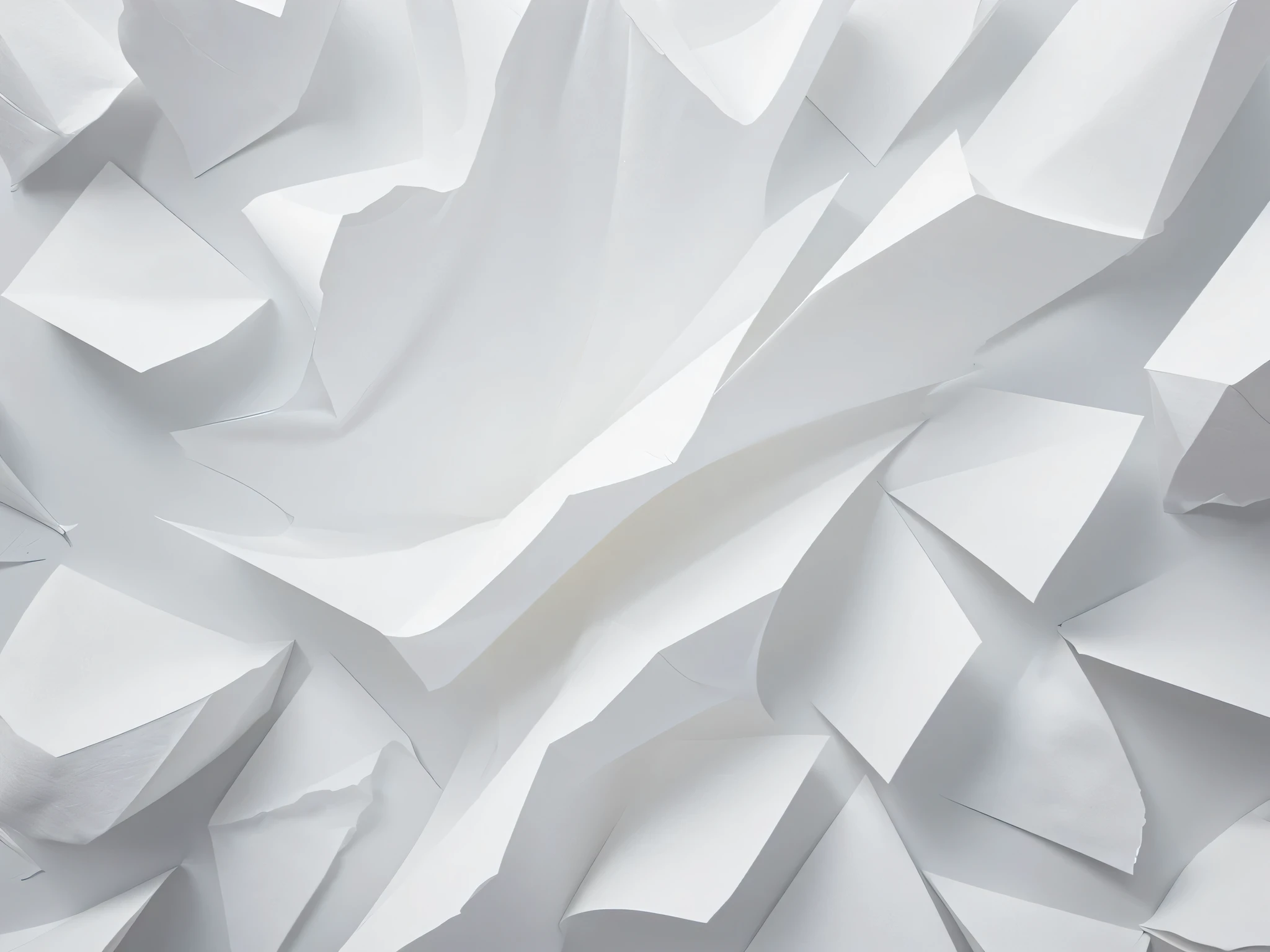 White Paper Texture background crumpled rough effect. Crumpled translucent white paper abstract shape background with space for text
