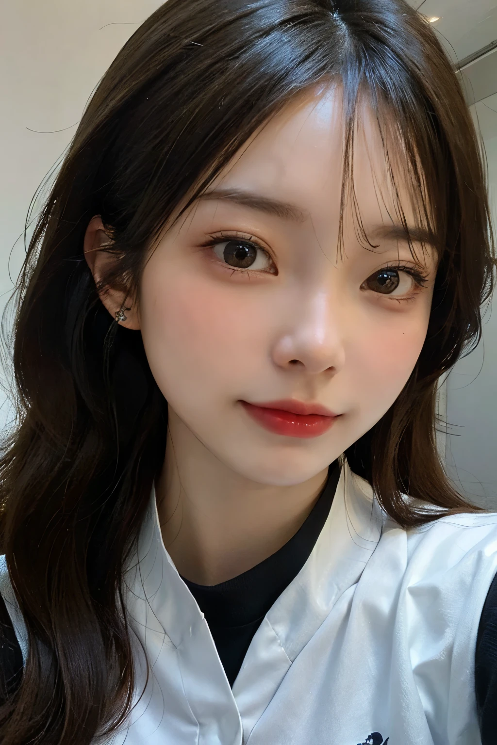 ((best quality)), ((masterpiece)), (detailed), perfect face. Asian girl. T-shirt. 