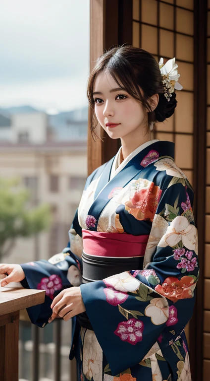 Tabletop, highest quality, figure, Super detailed, In detail, High resolution, 8k wallpaper, Perfect dynamic composition, Beautiful fine details, kimono