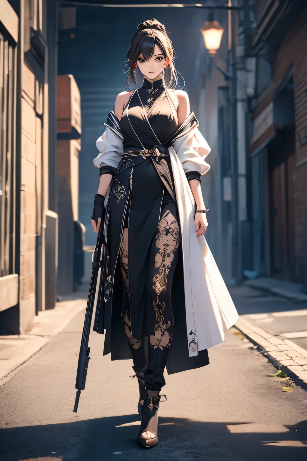 Model shooting style, (Highly detailed CG Unity 8k wallpaper), Full-body photos of the world&#39;The most beautiful artwork, Medieval Queen, Green veil, Dark Skin, Black women, Gold crown, diamond, Medieval architecture, Professional, majestic oil painting by Ed Blinky, Liver gailan, Studio Ghibli, By Jeremy Mann, Greg Mantis, Antonio Moro, ArtStation Trends, CGSociety Trends, Complex, High detail, Sharp focus, dramatic, Realistic Paintings by Midjourney and Greg Rutkowski