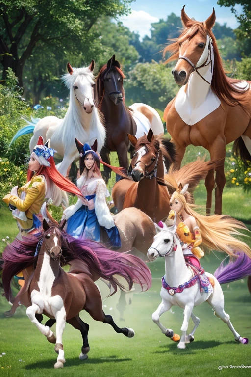 In the beautiful illustration of this super-grand scene,The ultra-long-range lens is shown(Over eight unique centaur characters:9.9),They all have their own characteristics,Vivid and interesting。Radiant angelic centaurs from the heavenly realm,To the hellish centaurs surrounded by nightmarish flames,And then to the Wind Fairy Centaur dancing in the air,There are also one-horned centaurs surrounded by thunder and lightning,and mechanical centaurs that shine with metallic light,And then to the powerful dragon centaur with colored dragon scales covering the whole body,The elegant and agile elf centaur always wears a flower crown with its slender graceful lines,Enchanting and charming Tiflin centaurs。Each character has their own unique charms and abilities。The illustration uses advanced artistic techniques and tools,(Divide the scene into sections by geometric arrangement:9.9),Each section corresponds to a centaur character,This makes more efficient use of space。Through Midjourney's advanced brush tools、Color palette、Material packs and model packs,For each centaur, beautiful props are designed to increase racial characteristics、Clothing and physical features,Enhances the character's personality and visual appeal。The scenery in the illustrations is stunning,There are changing skies、rainbowing、extreme light、Stars and Moon。Incorporating iconic landmarks such as Mount Everest,and fireworks、tranquil lake、Natural and urban elements of waves and neon lights,Creates a magical atmosphere。The centaurs display their unique abilities and equipment in a variety of environments,This is true even in extreme alien landscapes。(Use Midjourney's tools、Material packs、Texture tools、The color palette makes depicting details vivid and realistic:9.9),From complex hairstyles and as well as different racial traits、Body、Appearance features、Clothing to real textures,This greatly enhances the realism of the characters and surroundings。The fusion of multiple art styles adds movement to the centaur's