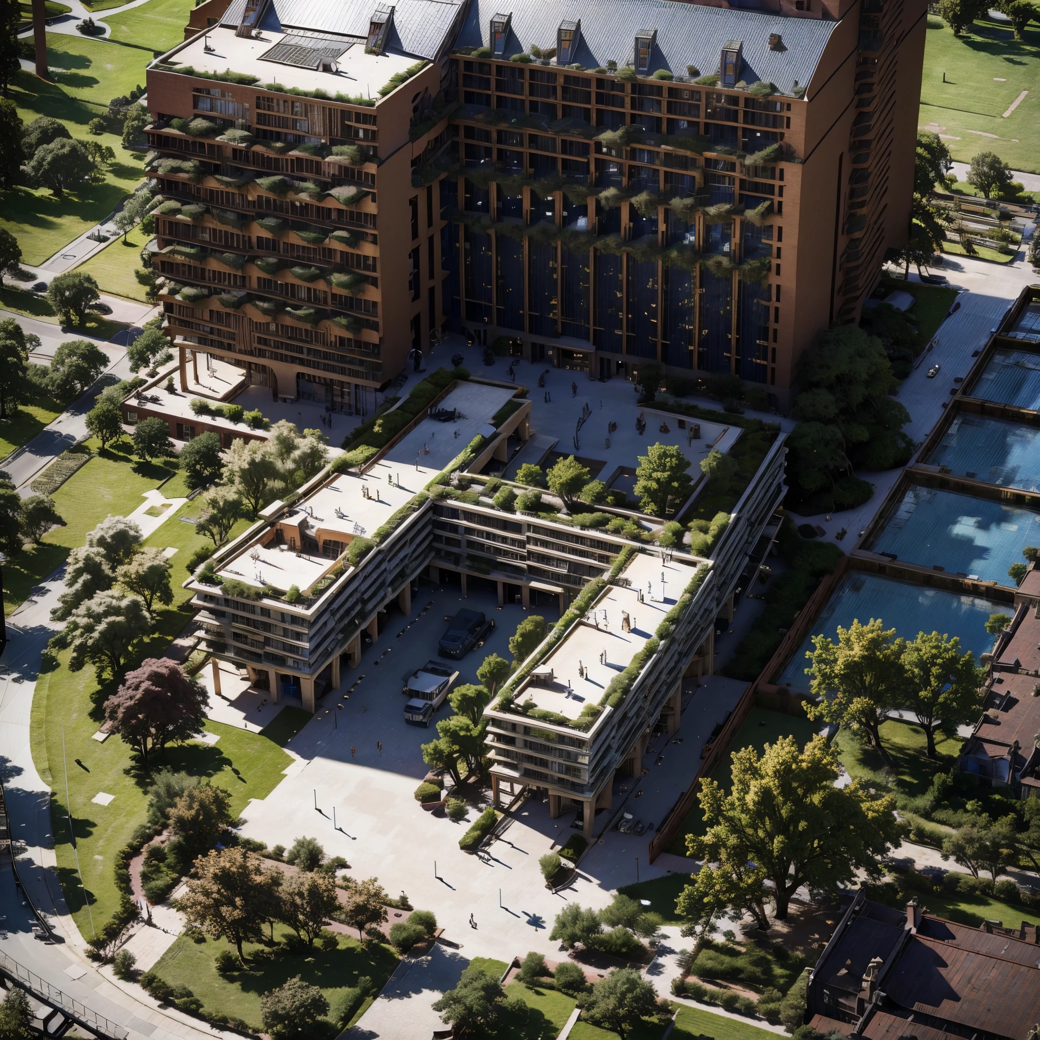 A sprawling enormous ancient college in modern setting, ornate architecture, cobblestone pathways, lush green gardens, sunlight streaming through arched windows, students walking by in contemporary clothing, establishing shot from outside capturing the grandeur of the whole college campus, (best quality,4k,8k,highres,masterpiece:1.2),ultra-detailed,(realistic,photorealistic,photo-realistic:1.37),detailed architecture, intricate stonework, ornate spires, manicured hedges, vibrant colors, natural lighting, university, academia, education, historic, medieval, fantasy