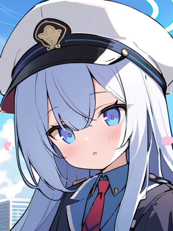 \(blue archive\), blue archive, azusa ,white_hair, blue eye,