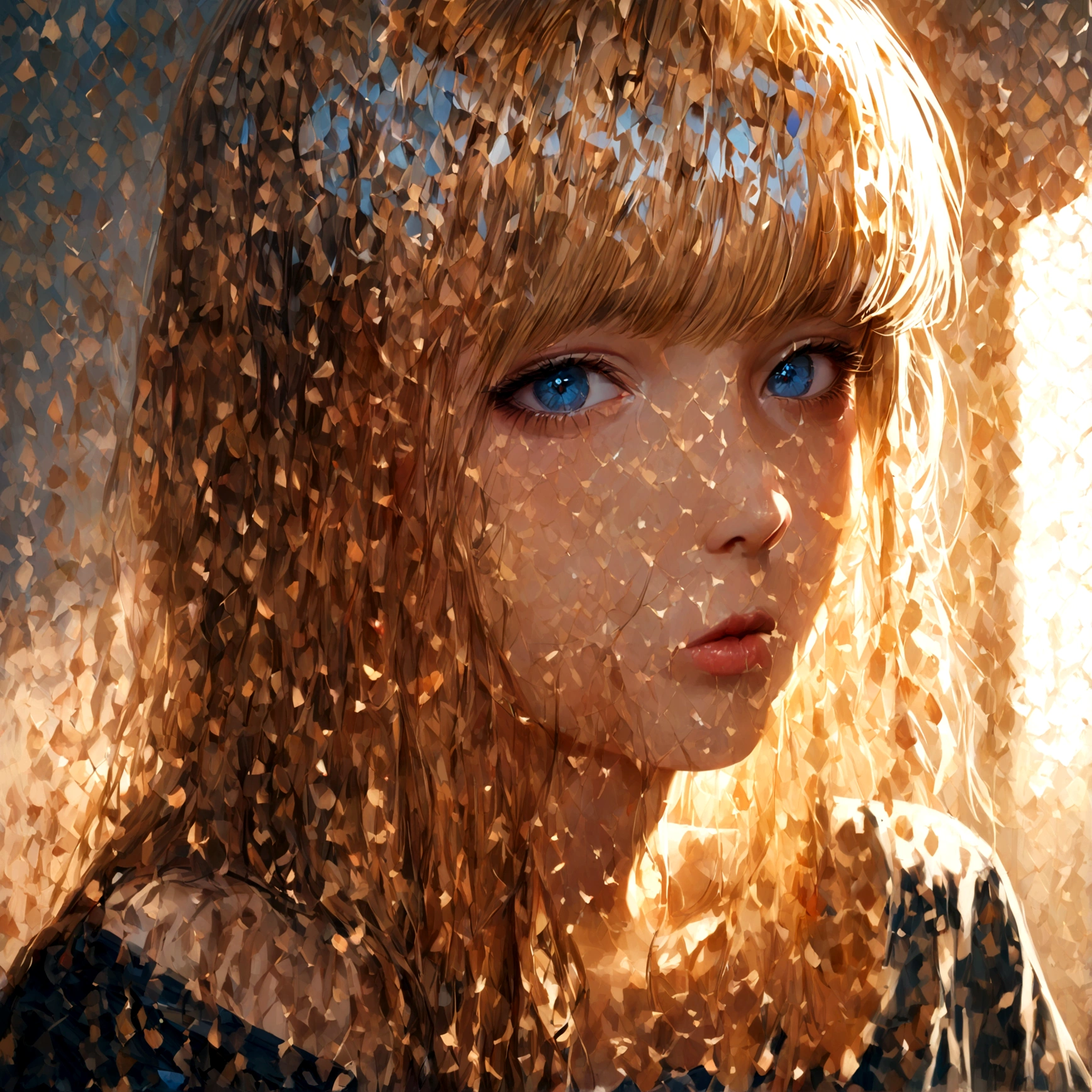 1girl in, age18, Solo, Long hair, Colossal , Looking at Viewer, blondehair, Bare shoulders, jewely, Full body, (extremely detailed 8k wallpaper), soft lighting, high quality, film grain, Fujifilm XT3 sharp focus, f 5.6, High Detail, Sharp focus,(natural light), (closeup:1.2), (seductive), off shoulders T-shirt, Realistic, A sexy, cute blue eyes