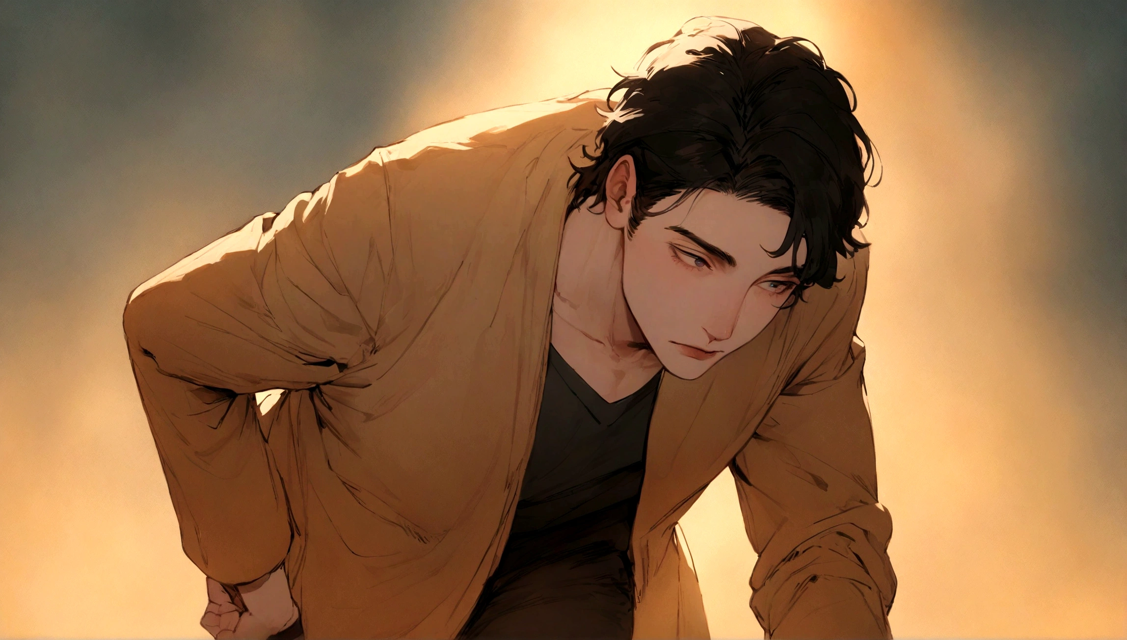 (High resolution,masterpiece:1.2),(realistic,photorealistic,photo-realistic:1.37) portrait of a (handsome, strong) young brazilian man, (and a kind, Gentle expression) (wearing a stylish suit:1.1). The young man has (Expressive eyes:1.1) (and a gleam of wisdom), a (はっきりandした鼻) and (full, well-shaped lips). no (beard) and his (skin is flawless, and a smooth complexion). The young brazilian man is (standing) and (confidence), (leaning slightly forward) as if he is about to say something important.
The background is a (subtle gradient, seamlessly blending colors) that enhances the portrait's focus on the young brazilian man. Lighting (soft and diffused), casting a gentle glow on his face, highlighting his features in (subtle shadows). The colors are (rich and vibrant), and a range of (deep, warm tones) that complement his skin tone.
