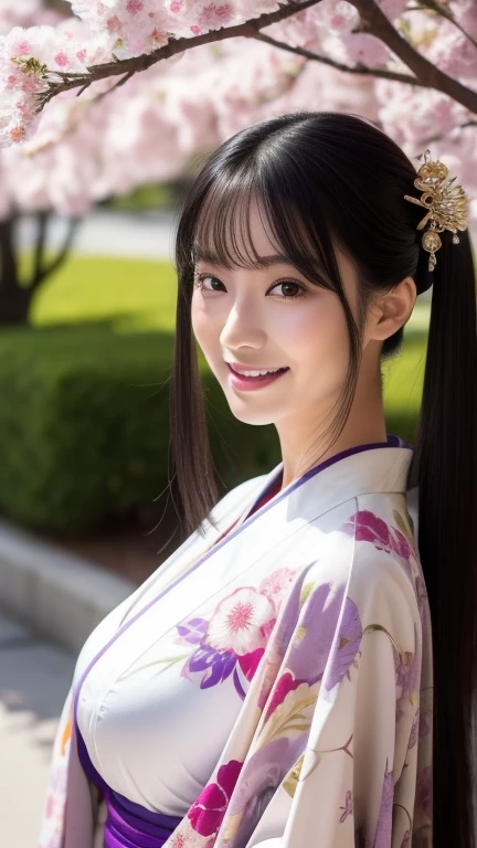 araffe dressed in a kimono, Japanese Goddess, wearing kimono, kimono, Glamorous and sexy geisha, wearing a kimono, wearing kimono armor, japanese kimono, anime girl Cosplay, classic kimono, Organic Enchantress, Cosplay photo, Onmyoji, Wearing a purple silk robe, pale and coloured kimono, Cosplay, gorgeous young , beautiful south , Korean Girls, beautiful young, Japanese women, Choi Hong-hwa, korean female fashion model, Sexy Looks, Large Breasts, Sexy pose, Show off your breasts, Shiny, pretty black hair, Big smile,