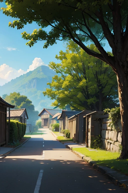 Illustrations used in trpg。Rural streetscape