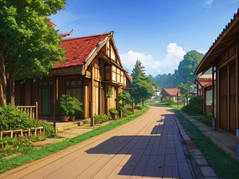 Illustrations used in trpg　Rural streetscape