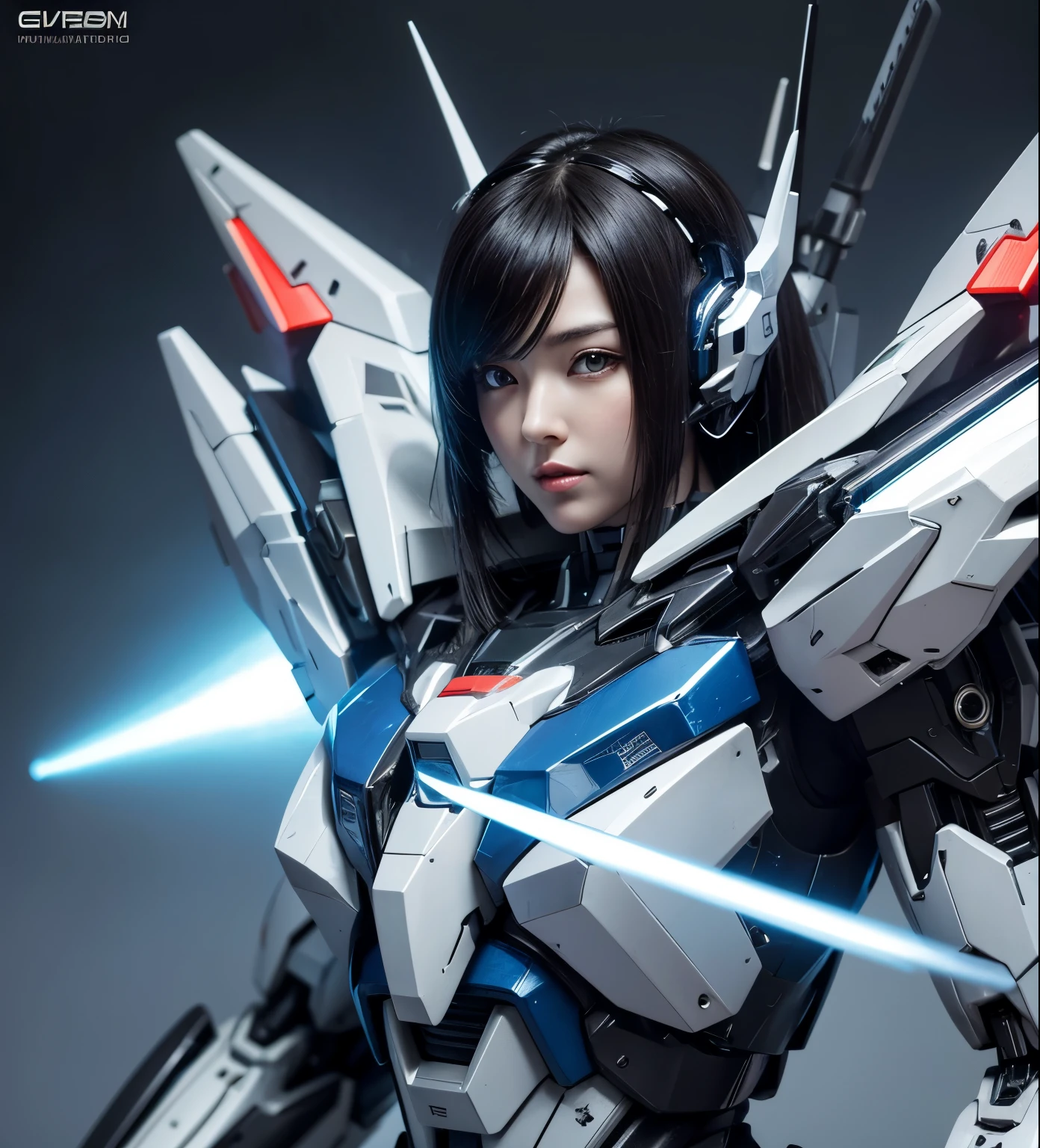 Textured skin, Super Detail, high details, High quality, Best Quality, hight resolution, 1080p, hard disk, Beautiful,(Gundam),beautiful cyborg woman,Mecha Cyborg Girl,Battle Mode,Girl with a Mecha Body,She wears a futuristic Gundam mecha,A powerful cyborg woman, sleek and futuristic, with advanced mechanical augmentations that enhance her strength and capabilities.