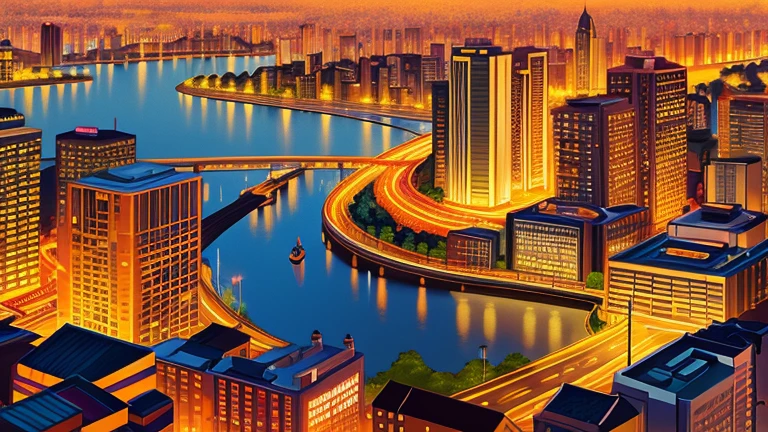 An illustration。City