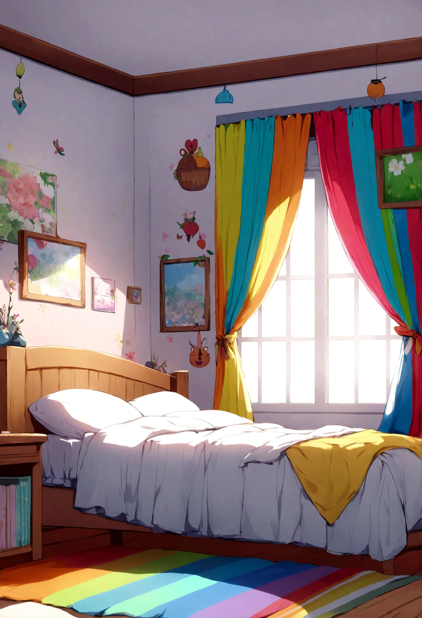 garota, estudando, quarto