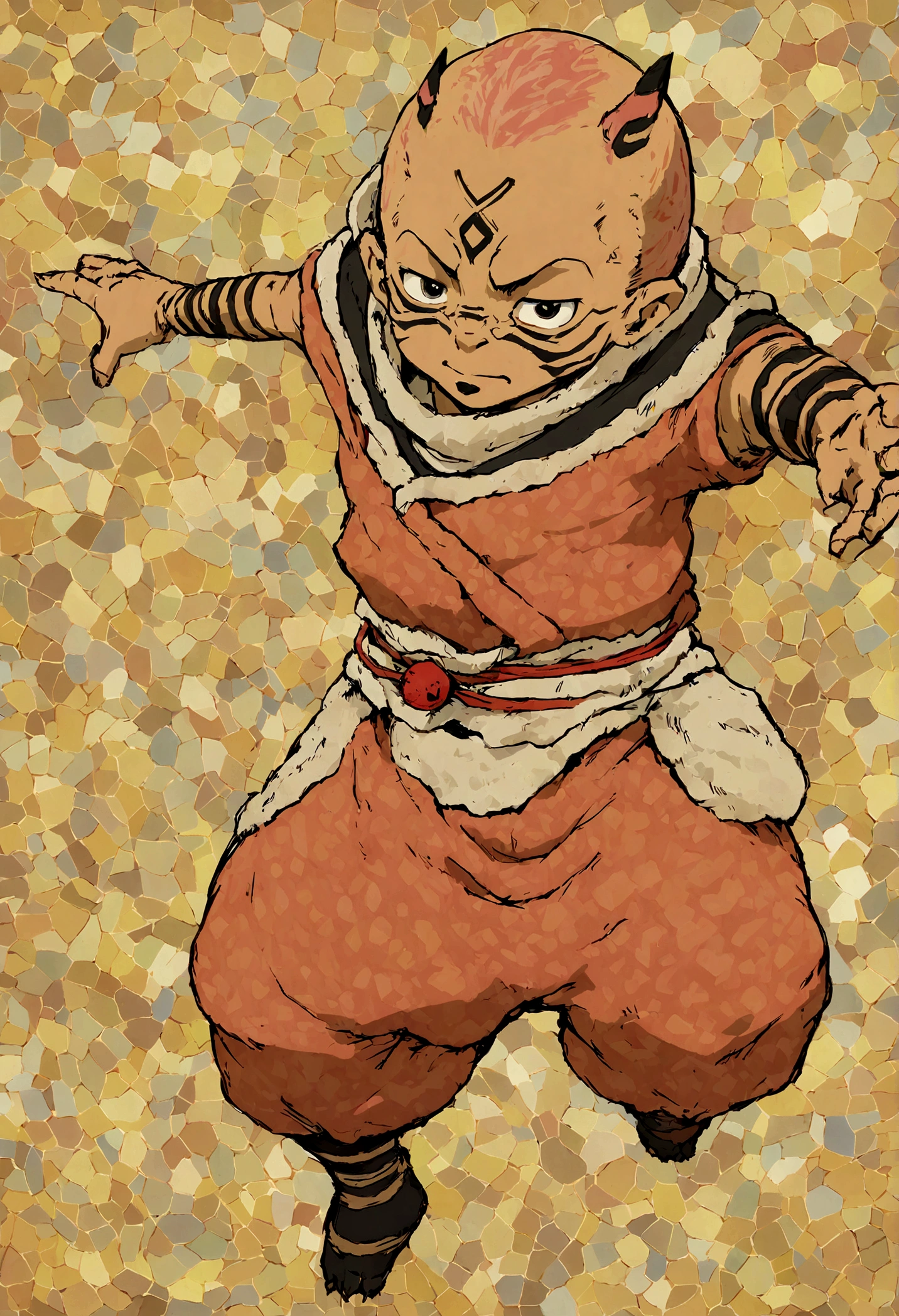 ryomen sukuna in studio ghibli anime style art