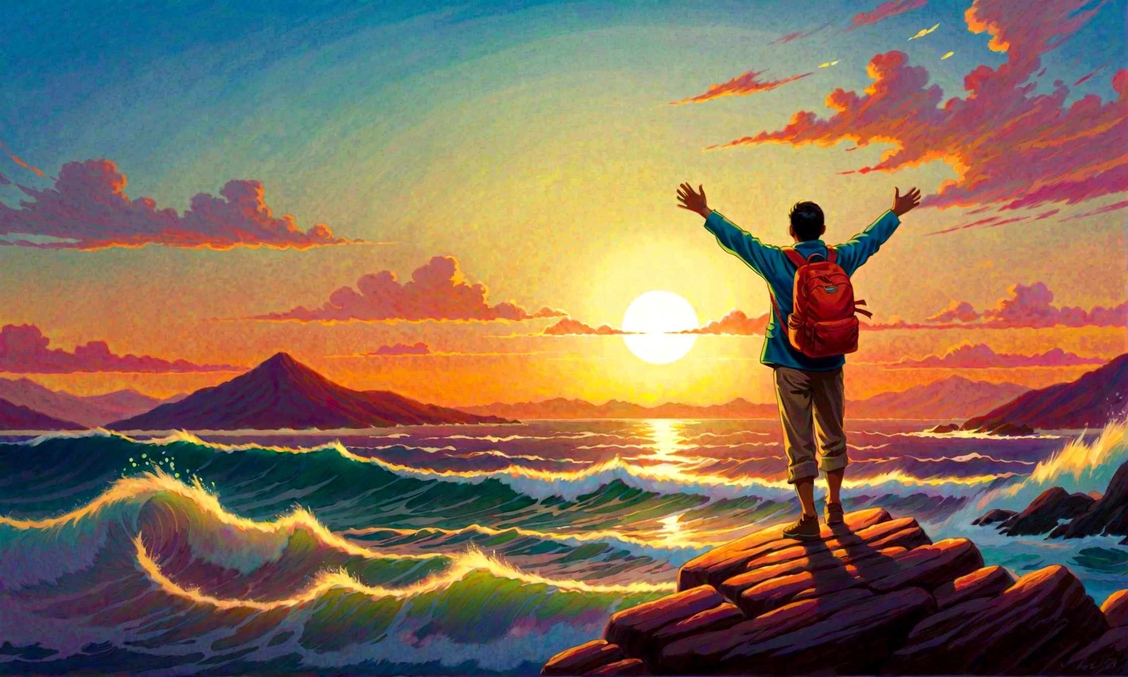 Please create an illustration that will inspire successful people to never give up on their dreams when they are struggling. Please do not write any text. Please give meaning to the illustration.