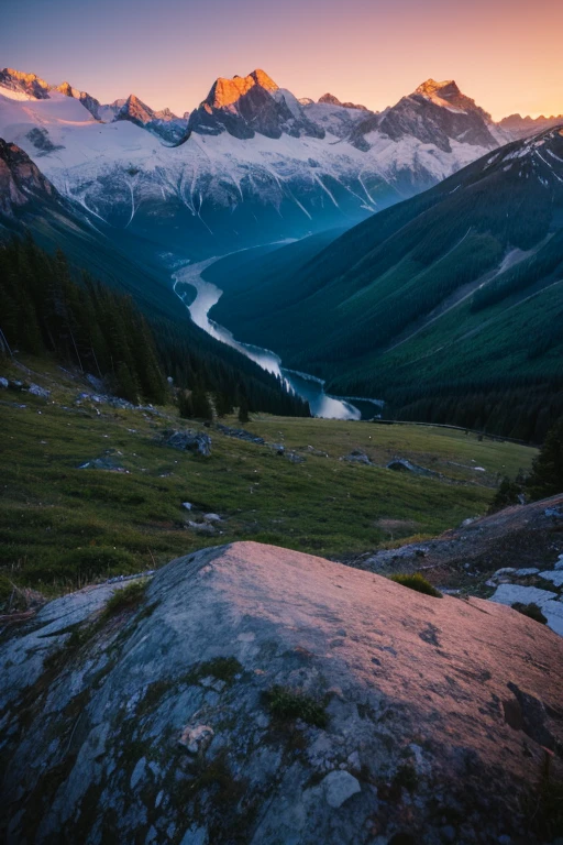 Mountain at dusk