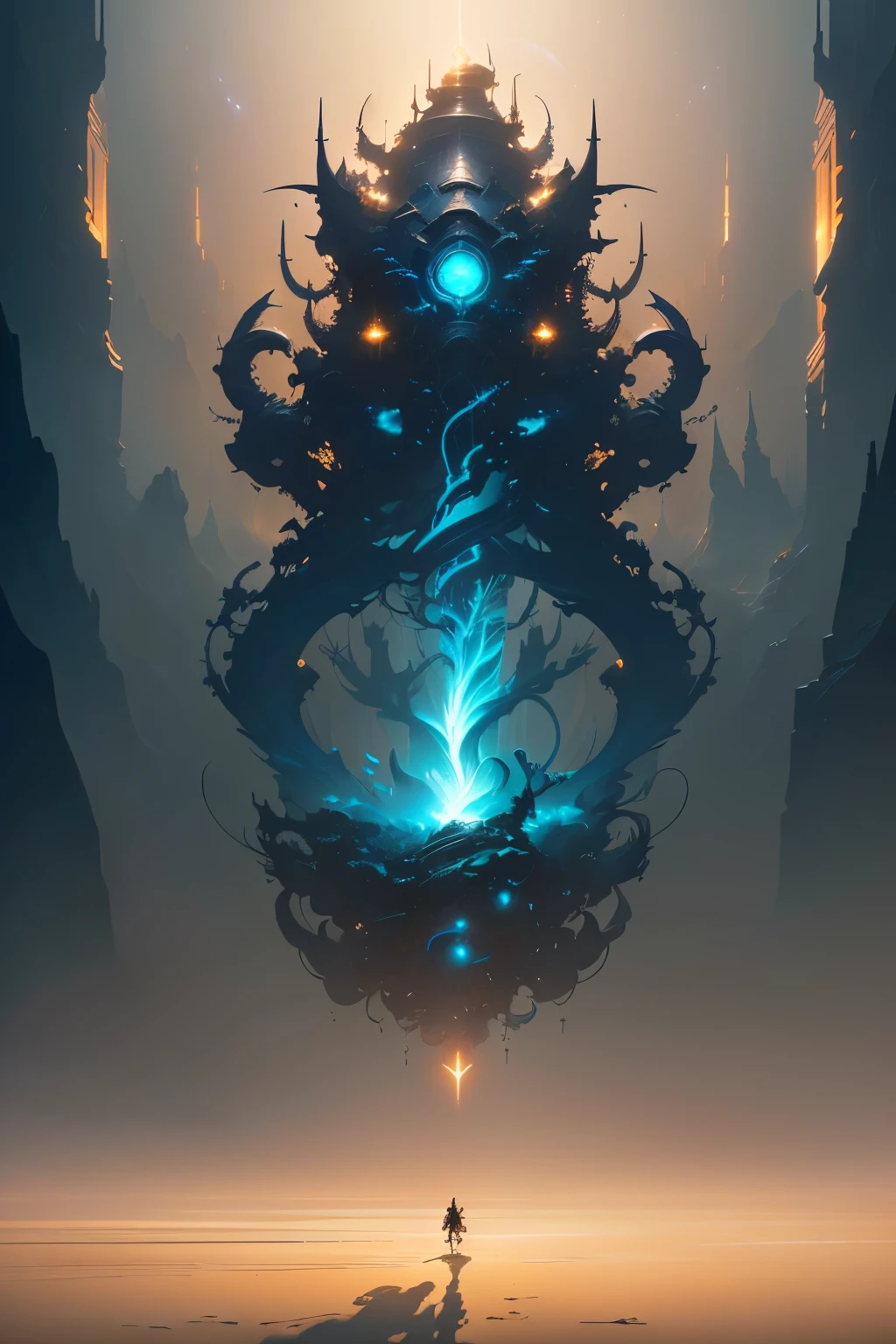 masterpiece, best quality, (extremely detailed CG unity 8k wallpaper), (best quality), (best illustration), (best shadow), absurdres, realistic lighting, (Abyss), beautiful detailed glow, art by PeterMohrBacher,