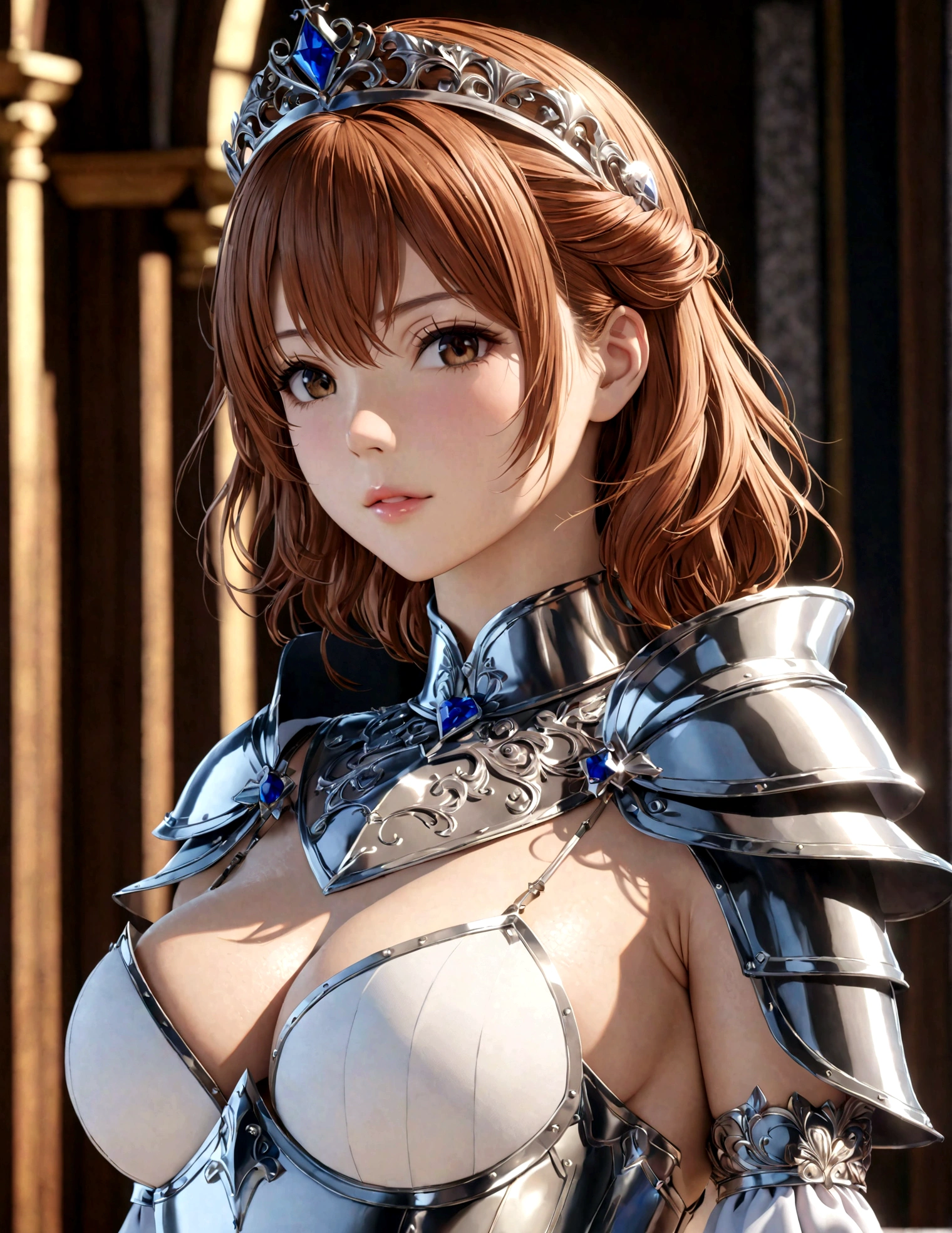 Misaka Mikoto、Princess Knight、UHD, retina, masterpiece, ccurate, anatomically correct, textured skin, super detail, high details, high quality, best quality, highres, 4K