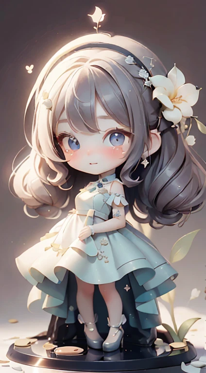 Chibi Girl、highest quality、Ultra delicate、Cute girl、Clean big eyes、Wink、Cute Dresses、Luxury Dresses、