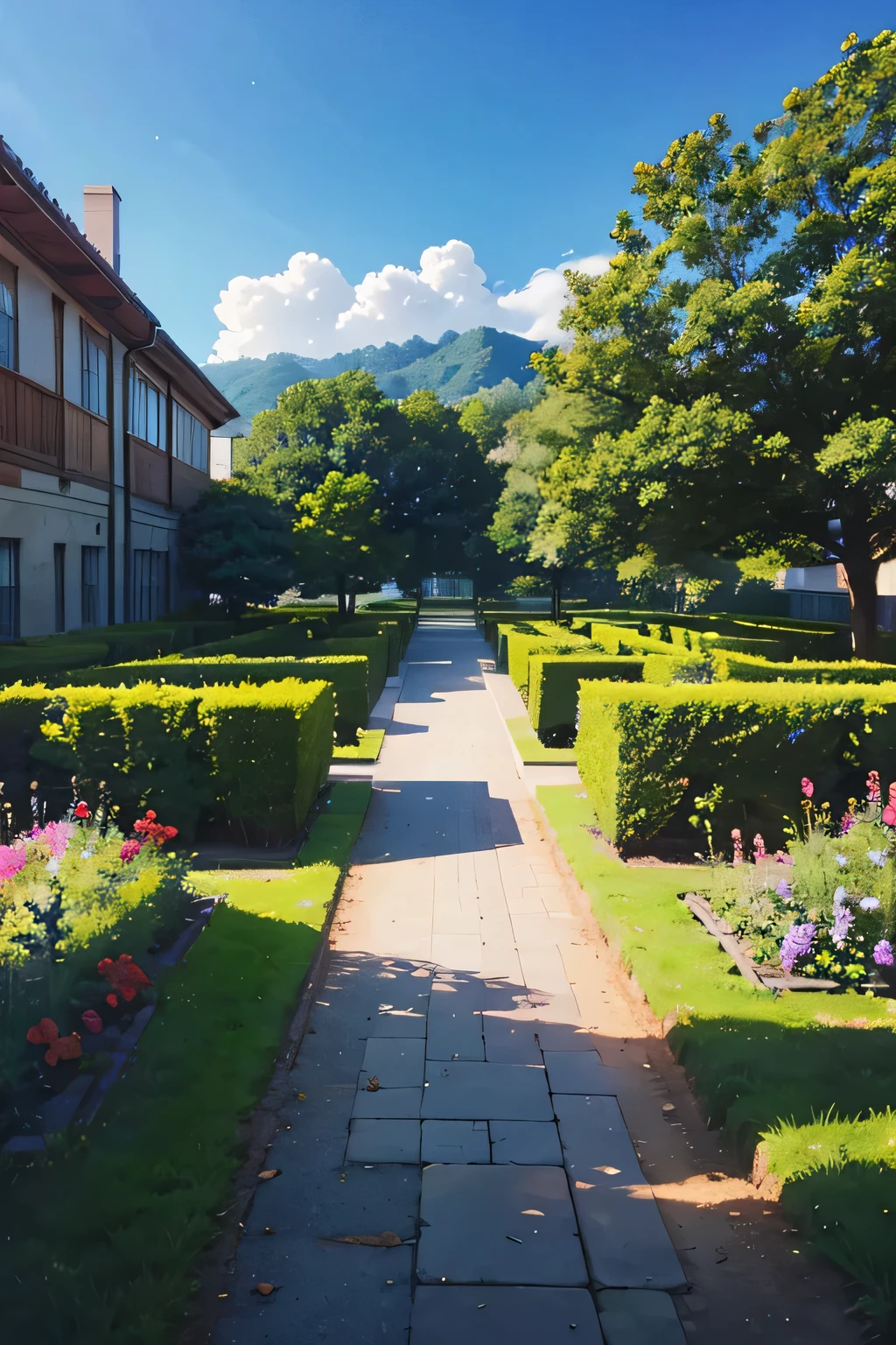 University garden、Landscape only